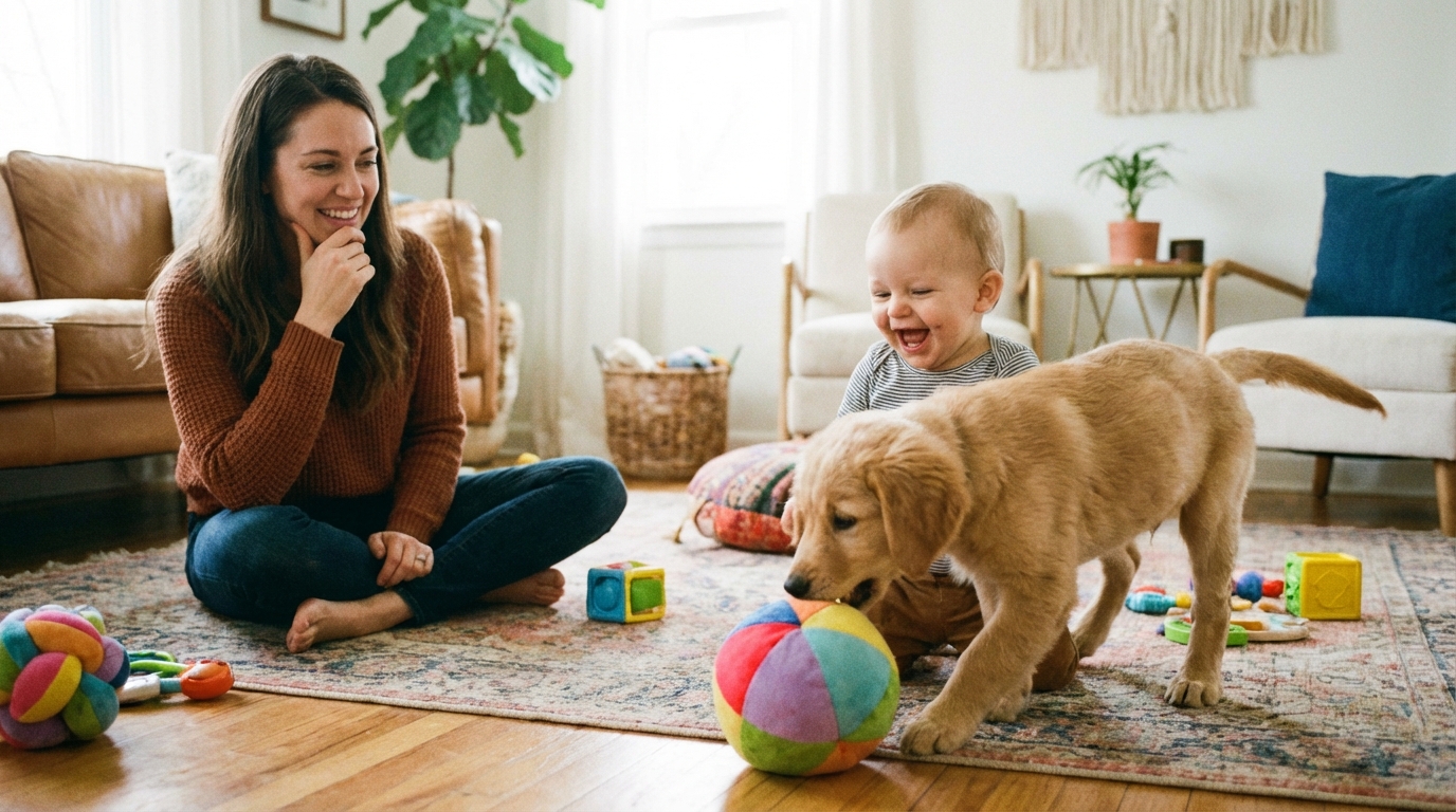 Photo bébé avec animaux | Nos conseils pour une séance réussie 4 photo-bebe-avec-animaux-$Instant de vie-2.png