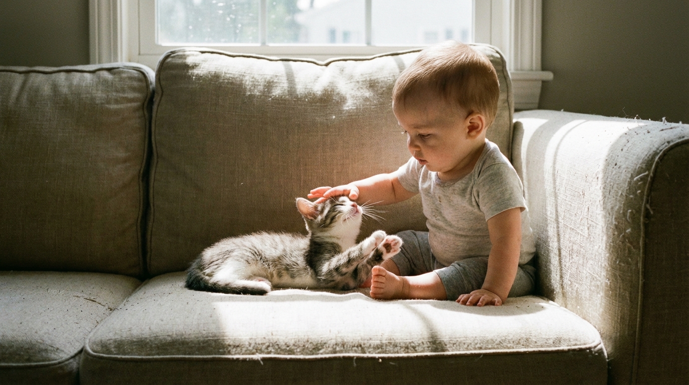 Photo bébé avec animaux | Nos conseils pour une séance réussie 2 photo-bebe-avec-animaux.png