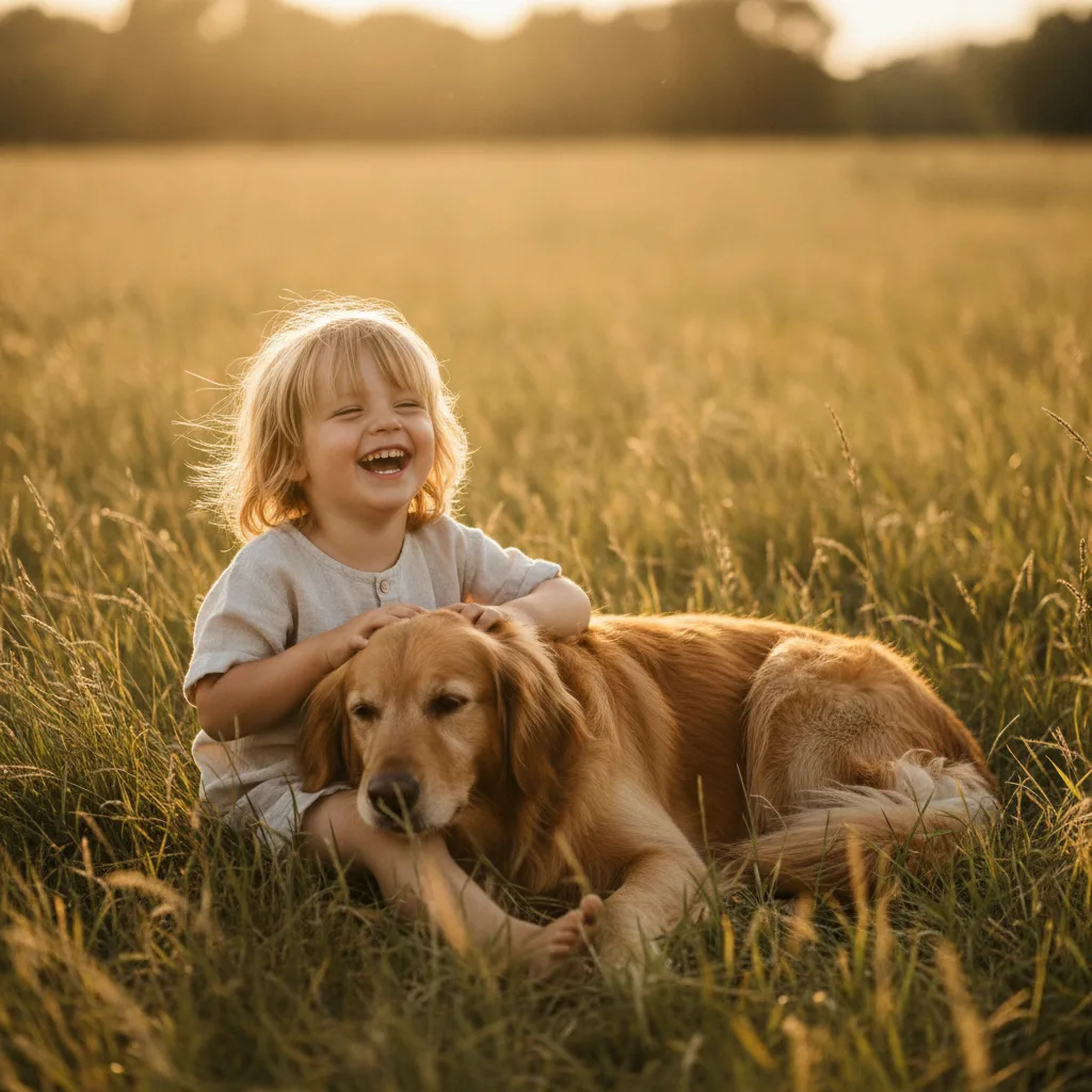 Photographe chien et enfant | Séance famille naturelle - photographe chien enfant famille
